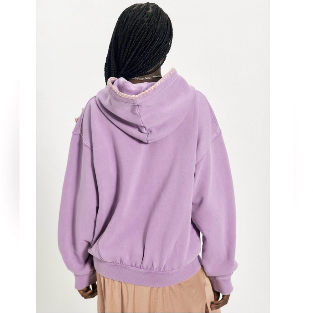 NWT Free People x We The Free Love Letters Hoodie 💜 Lavender - Picture 4 of 16